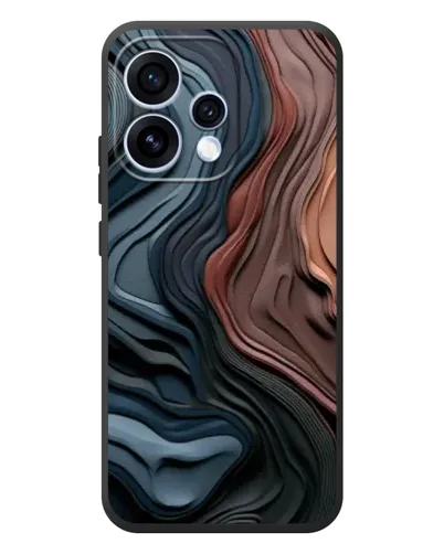 Чехол для OPPO Reno 15 с картинкой «Цветные волны каньона»