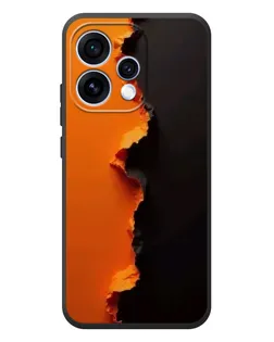 Чехол для OPPO Reno 15 с картинкой «Оранжевый разлом»