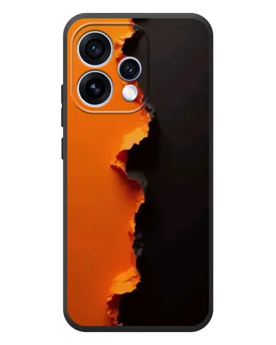 Чехол для OPPO Reno 15 с картинкой «Оранжевый разлом»