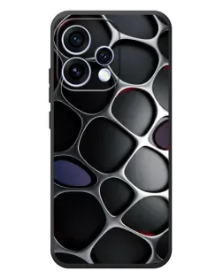 Чехол для OPPO Reno 15 с картинкой «Объемная темная решетка»