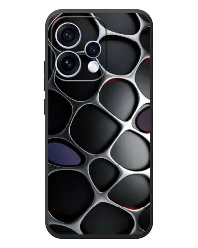 Чехол для OPPO Reno 15 с картинкой «Объемная темная решетка»