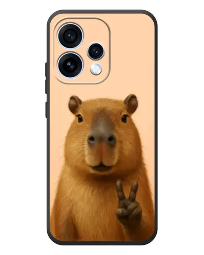 Чехол для OPPO Reno 15 с картинкой «Капибара виктория» Чехол для OPPO Reno 15 с картинкой «Капибара виктория»