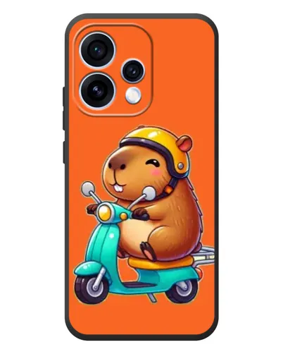 Чехол для OPPO Reno 15 с картинкой «Капибара на скутере» Чехол для OPPO Reno 15 с картинкой «Капибара на скутере»