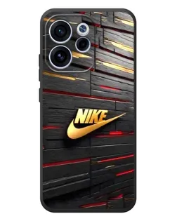 Чехол для OPPO Reno 15F с картинкой «Золотой Nike на металле» Чехол для OPPO Reno 15F с картинкой «Золотой Nike на металле»