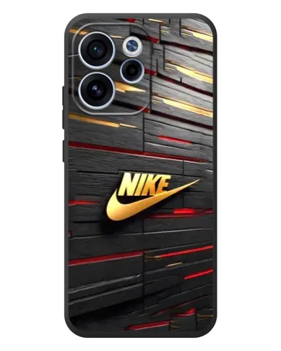 Чехол для OPPO Reno 15F с картинкой «Золотой Nike на металле» Чехол для OPPO Reno 15F с картинкой «Золотой Nike на металле»
