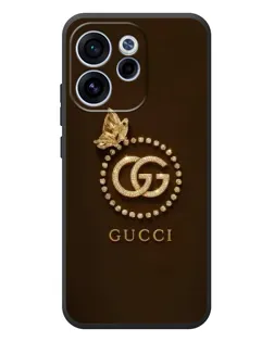 Чехол для OPPO Reno 15F с картинкой «Gucci — золотая бабочка»