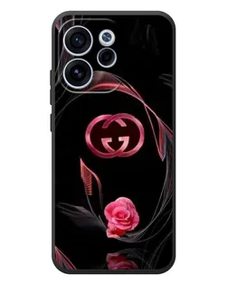 Чехол для OPPO Reno 15F с картинкой «Gucci — неоновая роза»