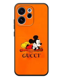 Чехол для OPPO Reno 15F с картинкой «Микки Маус Gucci — оранж»