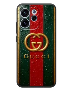 Чехол для OPPO Reno 15F с картинкой «Gucci — фирменная полоса и золото»