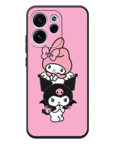 Чехол для OPPO Reno 15F с картинкой «My Melody и Kuromi» Чехол для OPPO Reno 15F с картинкой «My Melody и Kuromi»