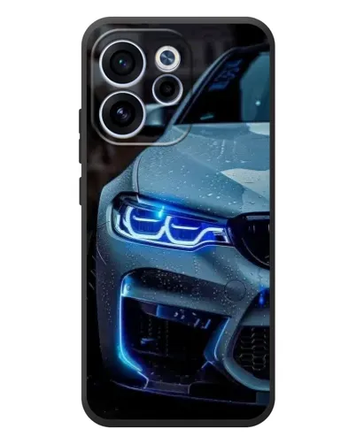Чехол для OPPO Reno 15F с картинкой «Взгляд BMW с синими фарами»