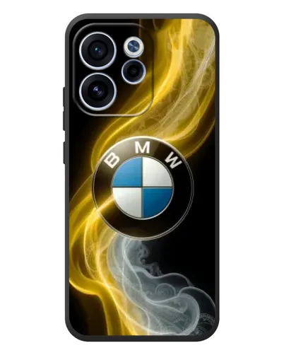 Чехол для OPPO Reno 15F с картинкой «Золотистый дым BMW»