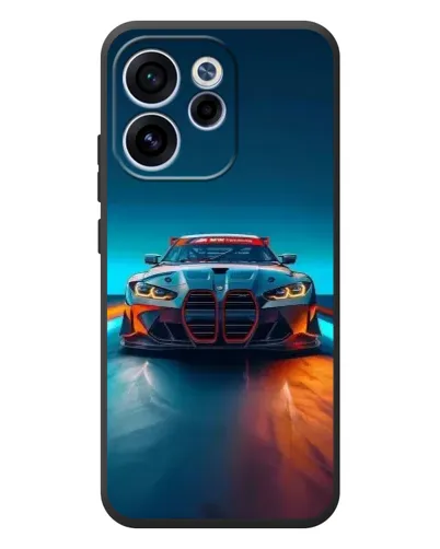 Чехол для OPPO Reno 15F с картинкой «BMW — огни неона» Чехол для OPPO Reno 15F с картинкой «BMW — огни неона»