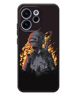 Чохол для OPPO Reno 15F з картинкою «PUBG — вогняний силует»