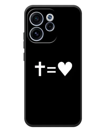 Чехол для OPPO Reno 15F с картинкой «Крест и Сердце»