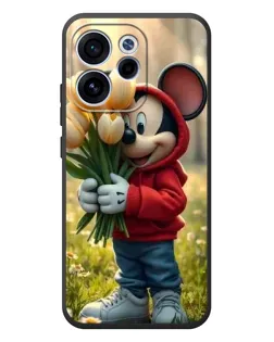 Чехол для OPPO Reno 15F с картинкой «Микки с тюльпанами» Чехол для OPPO Reno 15F с картинкой «Микки с тюльпанами»