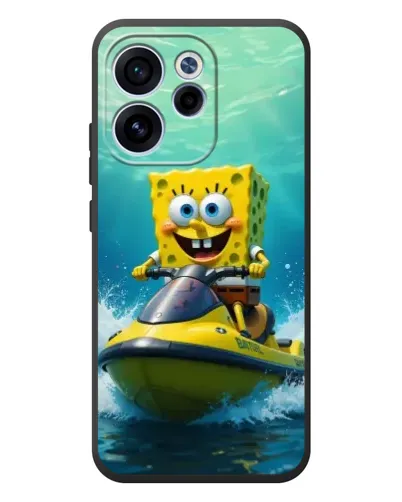 Чехол для OPPO Reno 15F с картинкой «Спанч Боб на гидроцикле» Чехол для OPPO Reno 15F с картинкой «Спанч Боб на гидроцикле»