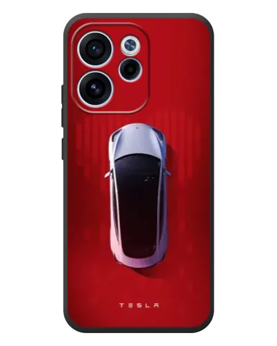 Чехол для OPPO Reno 15F с картинкой «Tesla Top View» Чехол для OPPO Reno 15F с картинкой «Tesla Top View»
