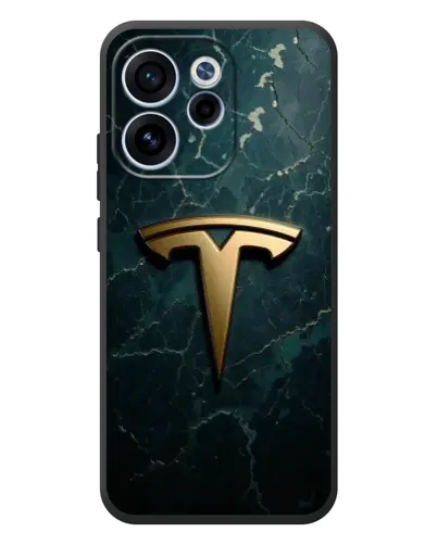 Чехол для OPPO Reno 15F с картинкой «Мраморная Tesla Gold» Чехол для OPPO Reno 15F с картинкой «Мраморная Tesla Gold»