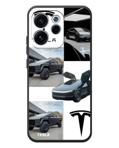Чехол для OPPO Reno 15F с картинкой «Коллаж Cybertruck Tesla» Чехол для OPPO Reno 15F с картинкой «Коллаж Cybertruck Tesla»