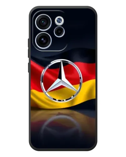 Чехол для OPPO Reno 15F с картинкой «Mercedes — флаг Германии» Чехол для OPPO Reno 15F с картинкой «Mercedes — флаг Германии»