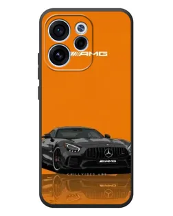 Чехол для OPPO Reno 15F с картинкой «Оранжевый Mercedes AMG»