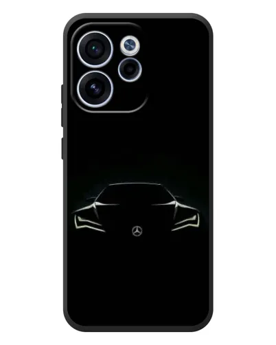 Чехол для OPPO Reno 15F с картинкой «Mercedes — силуэт авто» Чехол для OPPO Reno 15F с картинкой «Mercedes — силуэт авто»