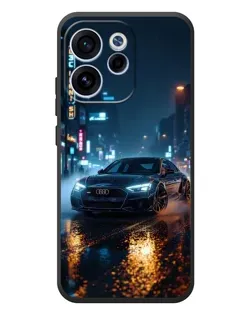Чехол для OPPO Reno 15F с картинкой «Ночной город и Audi»