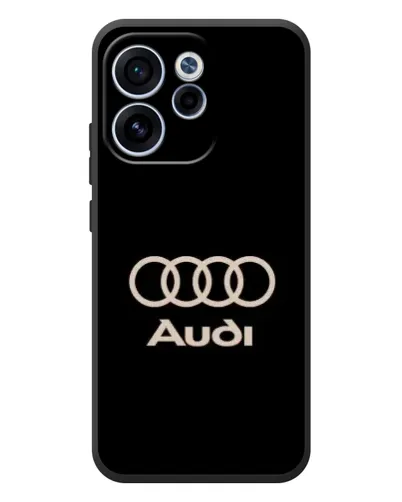 Чехол для OPPO Reno 15F с картинкой «Audi — золотой логотип»