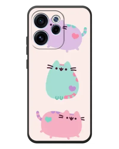 Чехол для OPPO Reno 15F с картинкой «Pusheen трио» Чехол для OPPO Reno 15F с картинкой «Pusheen трио»