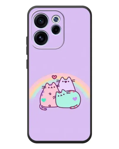 Чехол для OPPO Reno 15F с картинкой «Радужные Пушины» Чехол для OPPO Reno 15F с картинкой «Радужные Пушины»