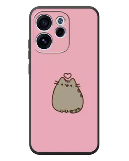 Чехол для OPPO Reno 15F с картинкой «Pusheen сердце»