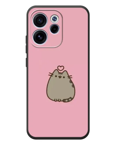 Чехол для OPPO Reno 15F с картинкой «Pusheen сердце» Чехол для OPPO Reno 15F с картинкой «Pusheen сердце»