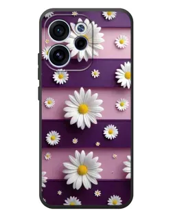 Чехол для OPPO Reno 15F с картинкой «Ромашки на фиолетовом»