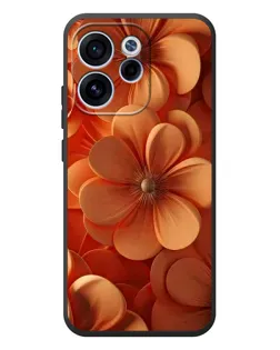 Чехол для OPPO Reno 15F с картинкой «Оранжевый макро цветок»