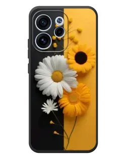 Чехол для OPPO Reno 15F с картинкой «Подсолнух и ромашка»