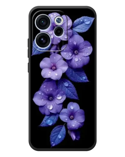 Чехол для OPPO Reno 15F с картинкой «Фиолетовые цветы с росою» Чехол для OPPO Reno 15F с картинкой «Фиолетовые цветы с росою»