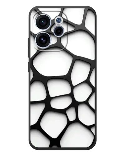 Чехол для OPPO Reno 15F с картинкой «Белая объемная сетка» Чехол для OPPO Reno 15F с картинкой «Белая объемная сетка»