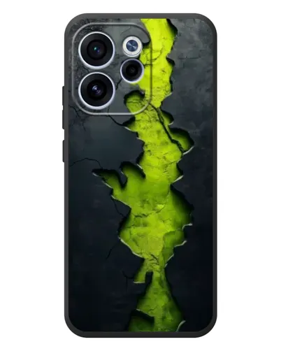 Чехол для OPPO Reno 15F с картинкой «Салатовый разлом скалы» Чехол для OPPO Reno 15F с картинкой «Салатовый разлом скалы»