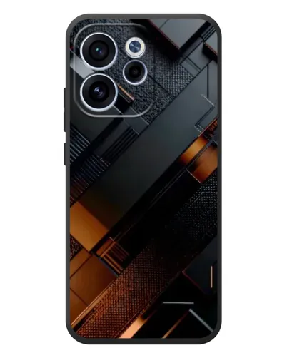 Чехол для OPPO Reno 15F с картинкой «Черные геометрические блоки» Чехол для OPPO Reno 15F с картинкой «Черные геометрические блоки»