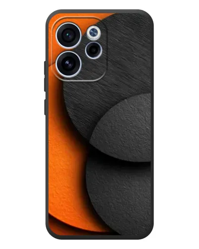 Чехол для OPPO Reno 15F с картинкой «Геометрия оранжевых кругов» Чехол для OPPO Reno 15F с картинкой «Геометрия оранжевых кругов»