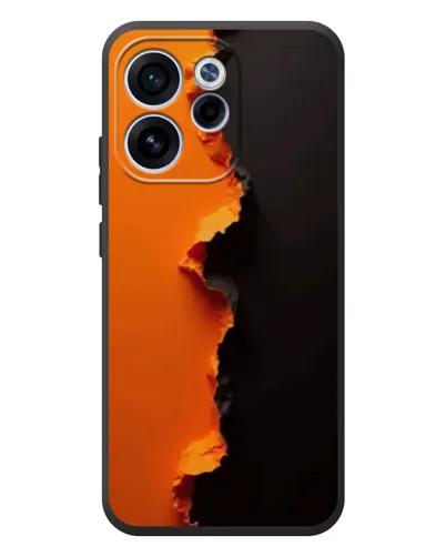 Чехол для OPPO Reno 15F с картинкой «Оранжевый разлом» Чехол для OPPO Reno 15F с картинкой «Оранжевый разлом»