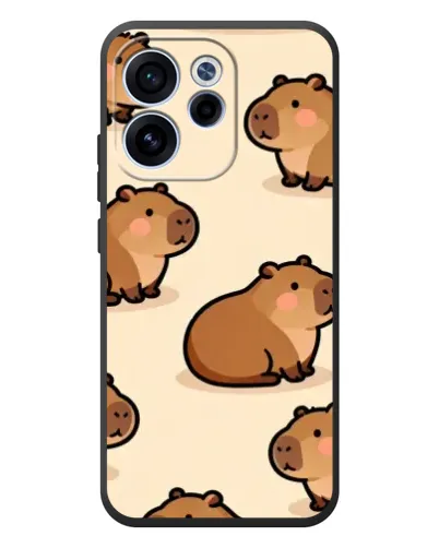 Чехол для OPPO Reno 15F с картинкой «Паттерн милых капибар»