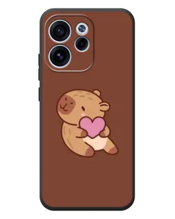 Чехол для OPPO Reno 15F с картинкой «Капибара с сердцем»