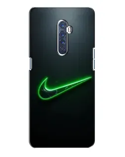 Чехол для OPPO Reno 2 с картинкой «Неоновый контур Nike»