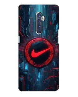 Чехол для OPPO Reno 2 с картинкой «Техногенный стиль Nike»
