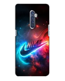 Чехол для OPPO Reno 2 с картинкой «Огненный логотип Nike»