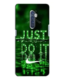 Чехол для OPPO Reno 2 с картинкой «Зеленый неоновый Nike»