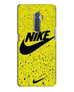 Чехол для OPPO Reno 2 с картинкой «Желтый текстурный Nike»