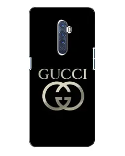Чехол для OPPO Reno 2 с картинкой «Gucci — золото на черном»